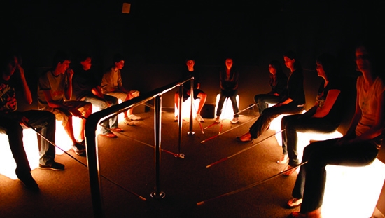 capture of paricipants at the Dialogue in the Dark