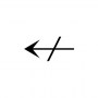  leftwards arrow with stroke