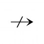  rightwards arrow with stroke