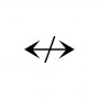 left right arrow with stroke