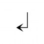 downwards arrow with tip leftwards