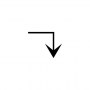 rightwards arrow with corner downwards