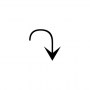clockwise top semicircle arrow