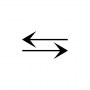 arrow pointing left over arrow pointing right