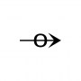 right arrow with small circle