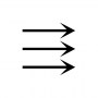 three rightwards arrows