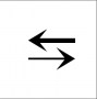 boldface arrow pointing left over arrow pointing right	