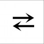 boldface arrow pointing right over boldface arrow pointing left