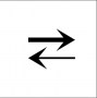boldface arrow pointing right over arrow pointing left	