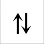 boldface arrow pointing up followed by boldface arrow pointing down